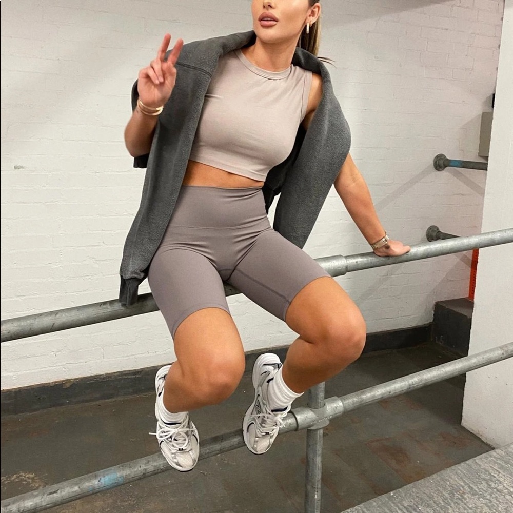 Adanola Biker Shorts Pale Grey